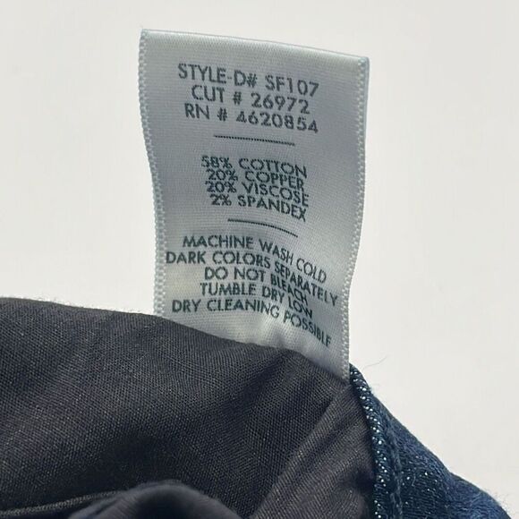 JUST BLACK Women’s Skinny Blue Jeans Size 31 Dark Wash Stretch Made in USA - Picture 6 of 14